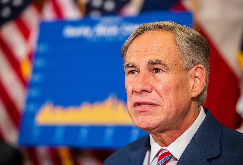 Gov. Greg Abbott on Monday, June 22, 2020 said he has no plans to shut down the state again. "We must find ways to return to our daily routines as well as finding ways to coexist with COVID-19," Abbott said in a news conference at the State Capitol. "Closing down Texas again will always be the last option." (Ricardo B. Brazziell/Austin American-Statesman via AP)