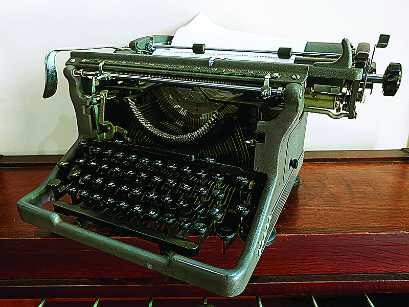 This Underwood typewriter circa 1940 will be part of the P.J. Ahern Home exhibit on inventions. 