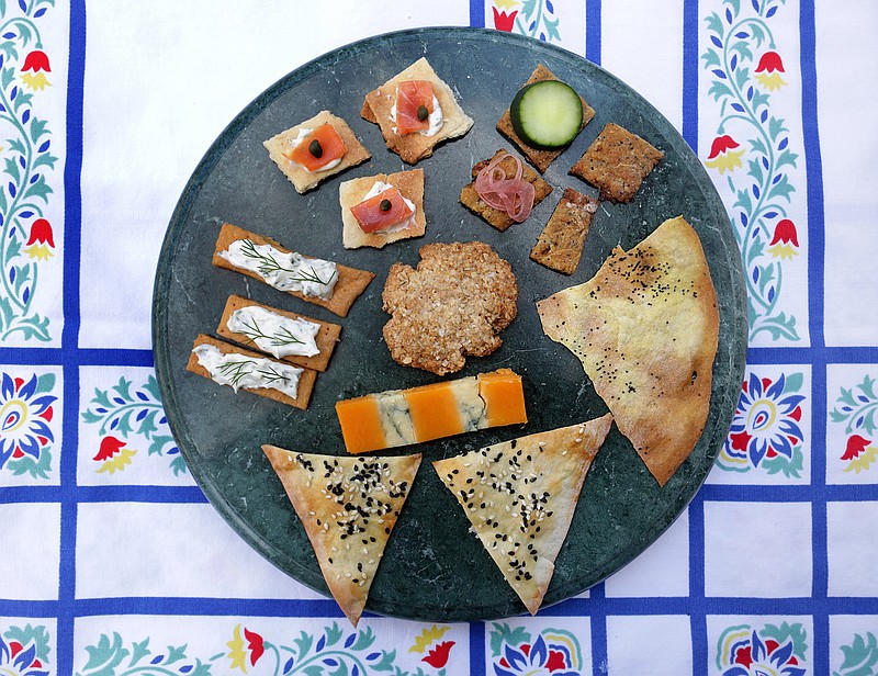 Homemade crackers can be served with an assortment of toppings. (Hillary Levin/St. Louis Post-Dispatch/TNS) 