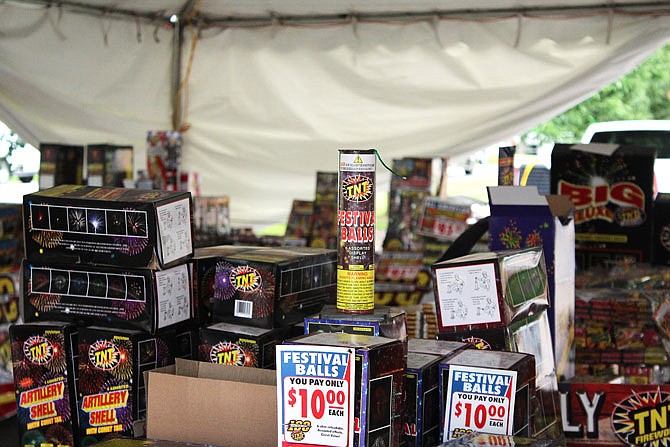 Fireworks tents have popped up all over Fulton. Despite COVID-19, firework sales have been "fantastic," said Phil English, of King-Cal Fireworks.