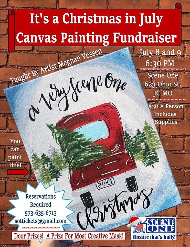 Scene One Theatre will host a canvas painting fundraiser with local artist Meghan Vossen July 8-9, 2020.