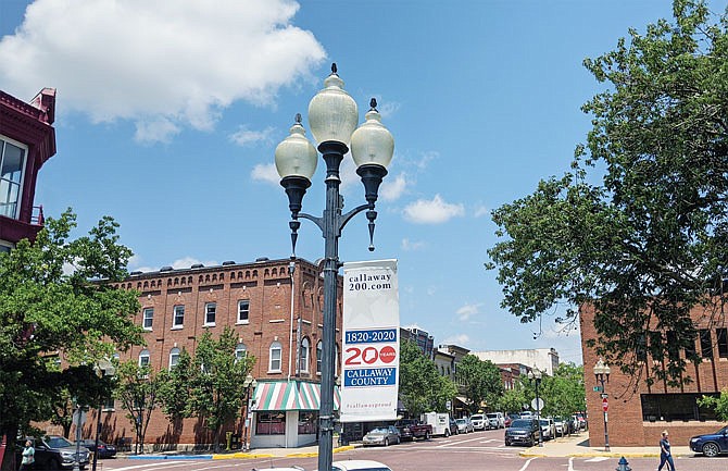 Banners celebrating Callaway County's Bicentennial were recently put up in downtown Fulton. The Bicentennial Bash has been delayed until 2021.