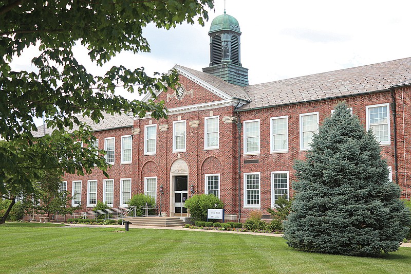 Young Hall at 820 Chestnut St. on Lincoln University's main campus remains desolate Monday afternoon. Scruggs University Center and Young Hall will be the first buildings on Lincoln University's campus to reopen July 20.