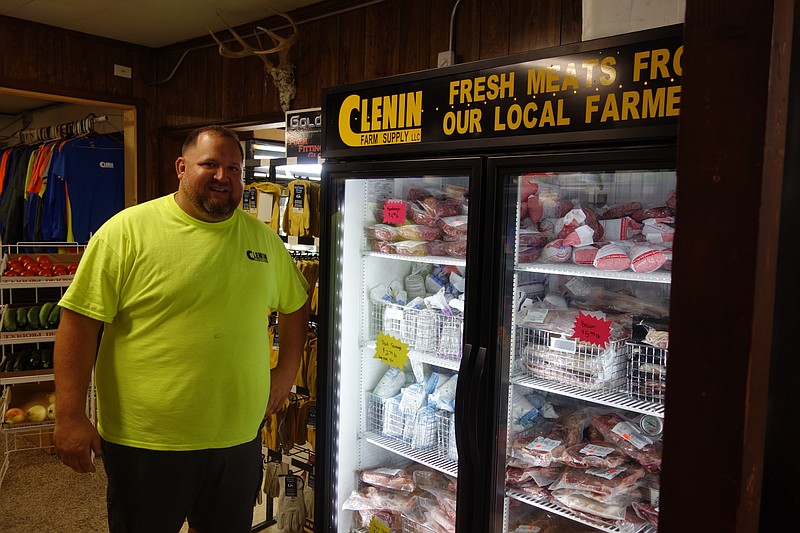 <p>Democrat photo/Paula Tredway</p><p>Tyler Clenin, of Clenin Farm Supply, finally followed his dream of giving fresh, local meat back to his community to continue supporting each other during the hard times of the coronavirus pandemic.</p>