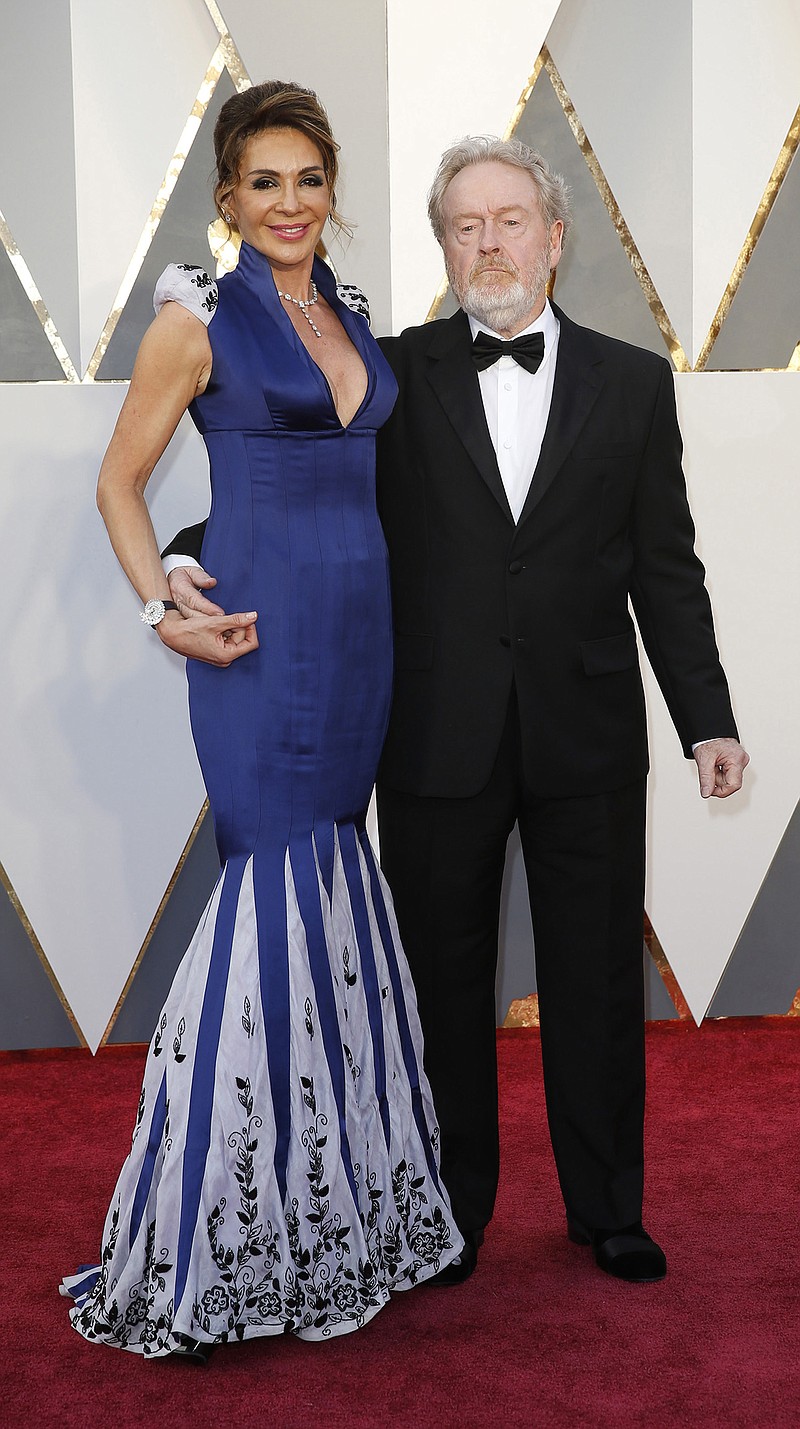 Ridley Scott and Giannina Facio arrive at the 88th Academy Awards on February 28, 2016, at the Dolby Theatre in Hollywood. (Jay L. Clendenin/Los Angeles Times/TNS)