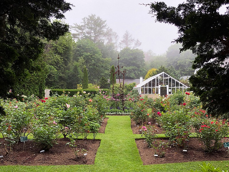 A view from the entrance of Fuller Gardens in North Hampton, N.H. (Photo for The Washington Post by Alexandra Pecci)