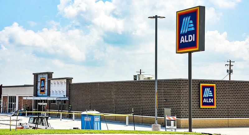 Julie Smith/News Tribune
Aldi has announced that they will be moving one block west to the former Moser’s location on Missouri Boulevard. Construction is still ongoing to prepare the store to open later this month.