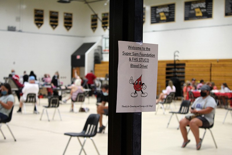 The Super Sam Foundation and Fulton High School Student Council came together Wednesday, July 29, 2020, for a blood drive inside the FHS gymnasium.