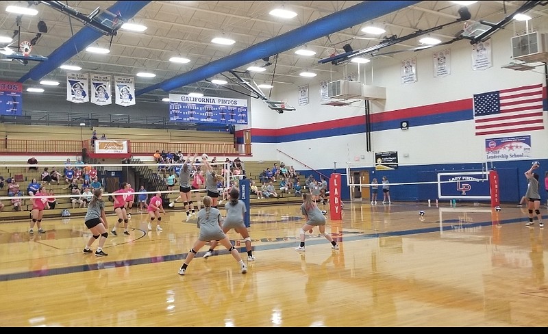 <p>File</p><p>The California Pintos volleyball team prepares for the upcoming season. Last year, the team made it to the sectional round of the state playoffs, falling to defending state champions Logan-Rogersville and ended the season with a record of 26-7-3.</p>