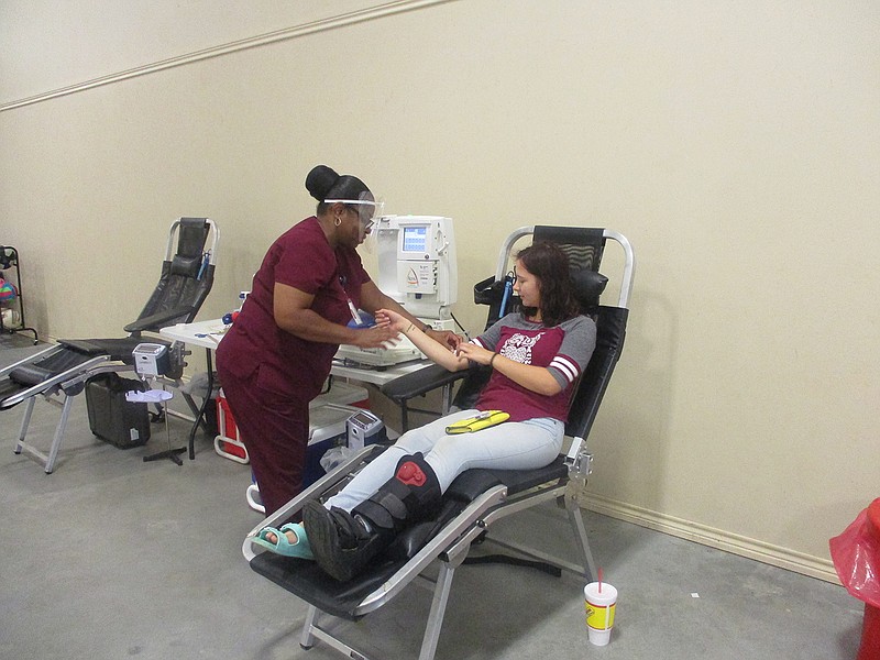 Besides the vision, dental, hearing and other medical check-ups it offers each year, Faith Assembly of God Church's eighth annual Hillier Community Health Fair also provided for blood donations Saturday. The event has attracted as many as 3,500 visitors a year.