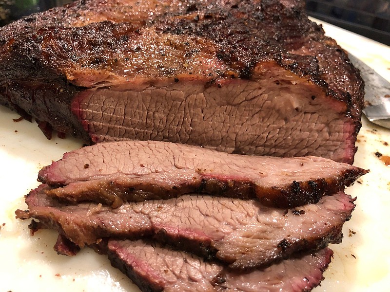 It took eight hours or so to make, but beef brisket cooked in a kamado grill turned out just the way they make it in Texas. (Daniel Neman/St. Louis Post-Dispatch/TNS) 