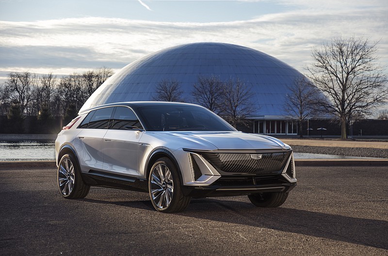 Cadillac LYRIQ pairs next-generation battery technology with a bold design statement which introduces a new face, proportion and presence for the brand's new generation of EVs. (General Motors/TNS)