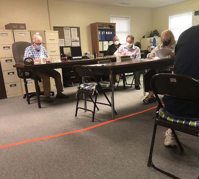 <p>Olivia Garrett/For the News Tribune</p><p>The New Bloomfield Board of Aldermen met Monday to approve a change to its street and stormwater improvement project.</p>