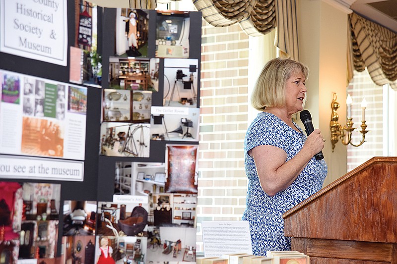 First lady Teresa Parson served as guest speaker during Monday's luncheon at the Jefferson City Country Club to benefit the Cole County Historical Society.