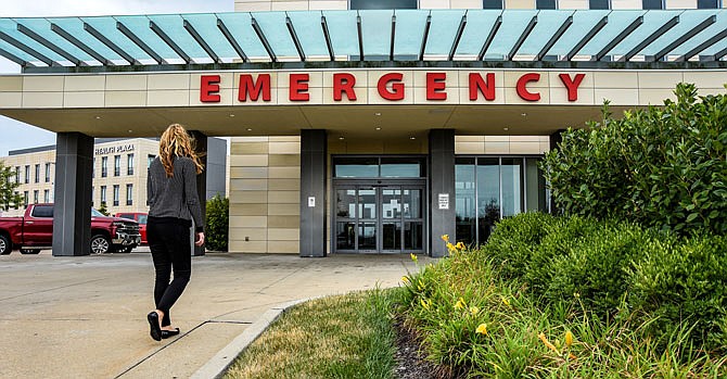 A person walks into the Emergency Department at St. Mary's Hospital in Jefferson City on Thursday, Aug. 27, 2020. 