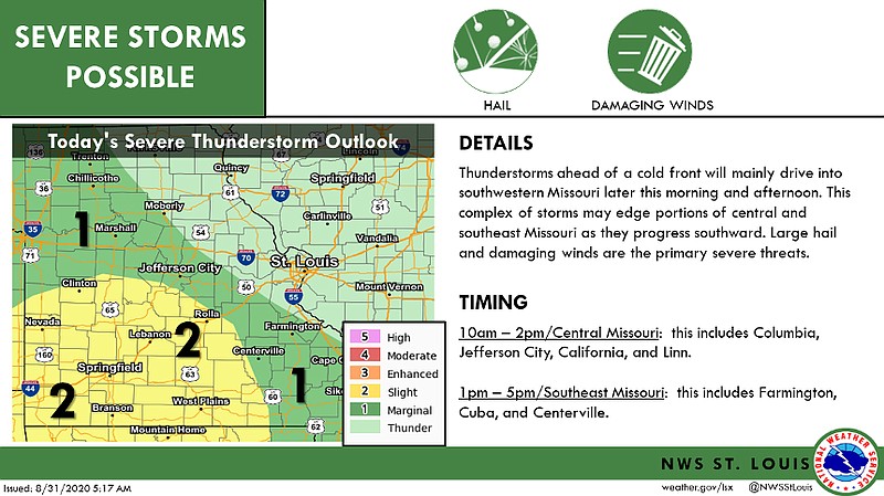 Severe thunderstorms cross parts of Mid-Missouri | Jefferson City News ...