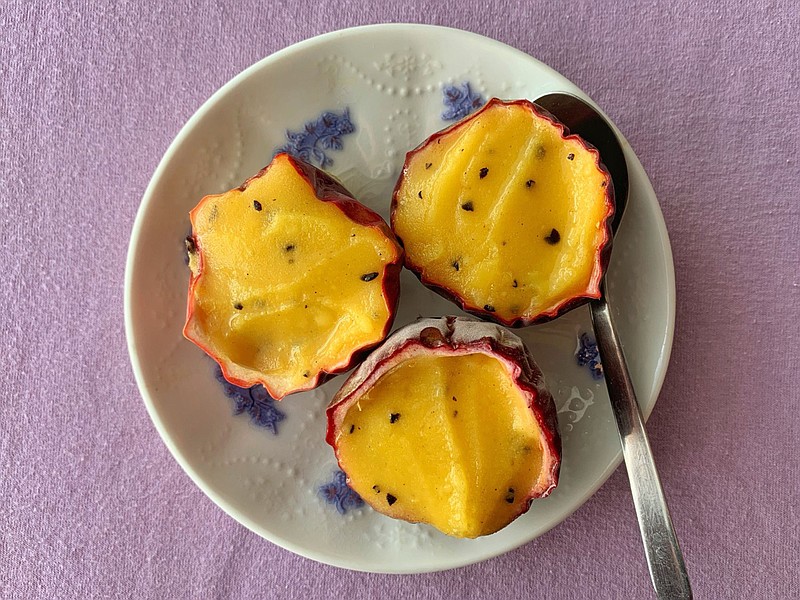 The floral tang of passion fruit is ideal in an ice-cold sorbet, the perfect treat to cool you off in a heatwave. (Ben Mims/Los Angeles Times/TNS)