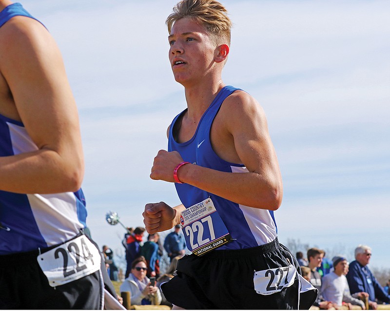 Jason Strickland/News Tribune
Parker Noble of Capital City runs during last season's Class 3 state championship meet in Columbia. Noble is projected to be one of the top runners for the Cavaliers this season.
