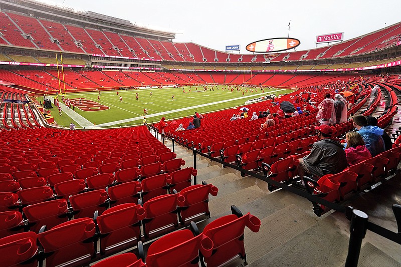 Fans watch the Chiefs during training camp last month at Arrowhead Stadium in Kansas City.