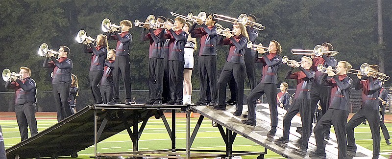 Putting out a wall of sound are, front row left, Mason Thompson, Samuel Rodriguez, Cassidy Caver, Brandon Sprayberry, Aidan Saffel, Josiah Hunt, X'Zavion Johnson, Austin Phelps, Jacob Rubio, Ash-lyn Quinn, Landon Moore, Collin Fincher and Zachary Goodroe. Back row, Madison Tomlin, Ethan Stewart, Sidney Lear, Carlos Cortez, Jake Smith, Sarah Whatley, Kentrell Luckey, Anthony Hamilton, Brooklyn Howard, Matthew Frost, Jonathan De Dios and Ty Blizzard.