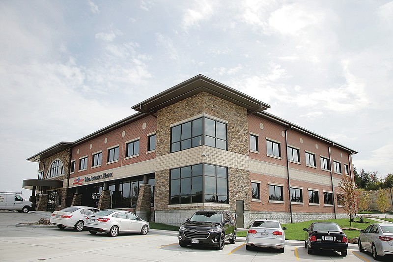 The 25,000 square-foot building housing Mid-America Bank's location at the corner of Stadium Blvd and Edgewood Drive in Jefferson City, shown here on Sept. 23, 2020, became the bank's sixth location in mid-Missouri. 