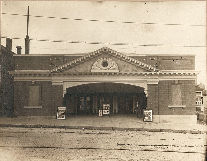 <p>C. Trenton Boyd postcard collection, Columbia.</p><p>The Roxie Theater is shown in 1911. In December 1917, the theater experienced a fire that caused significant destruction. The theater was rebuilt and continued business.</p>