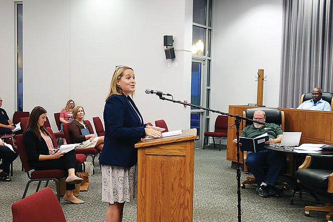 Amanda Schultz, Certified Public Accountant and partner at Williams-Keepers, presented the results of Fulton's 2019 audit during Tuesday's City Council meeting.