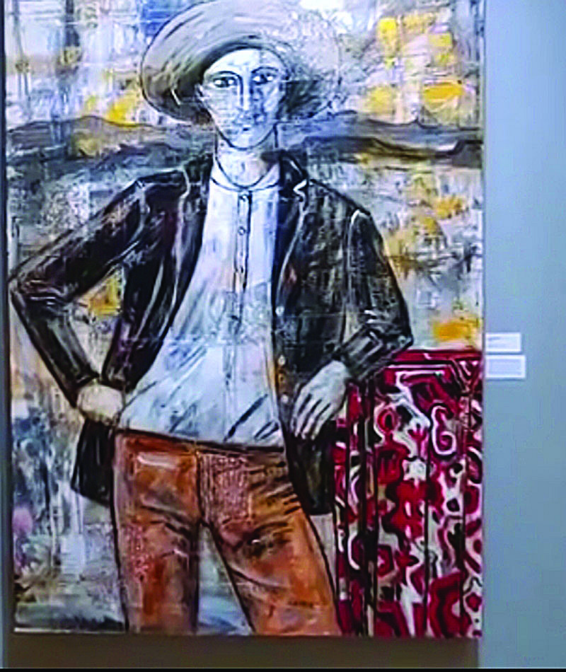 "Brown-eyed Man," by Polly Cook. The 32nd annual Juried Art Show on display at the Regional Arts Center ends Saturday.