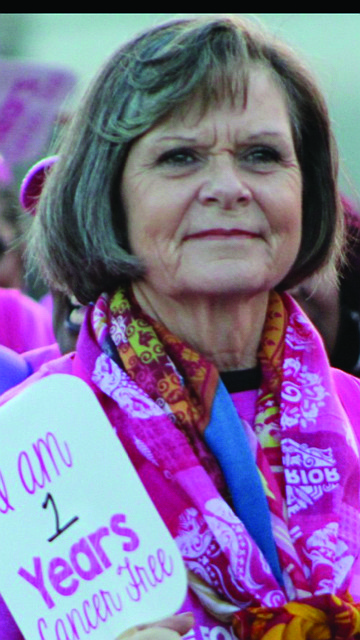 Rita Cooksey at her first walk as a breast cancer survivor.  (CONTRIBUTED PHOTO)