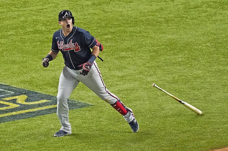 Austin Riley home run leads Braves past Dodgers 5-1 in NLCS opener