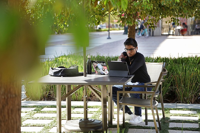 "We're still here and we're not backing down," said activist Kevin Patel, a climate activist who has had to adjust during the pandemic. (Myung J. Chun/Los Angeles Times/TNS)