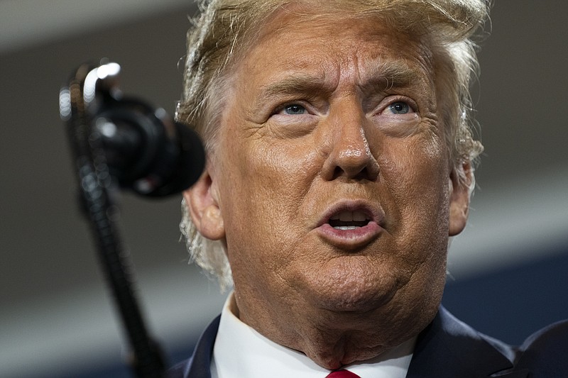 Supporters of President Donald Trump listen to him speak during an event on "Protecting America's Seniors," Friday, Oct. 16, 2020, in Fort Myers, Fla. (AP Photo/Evan Vucci)