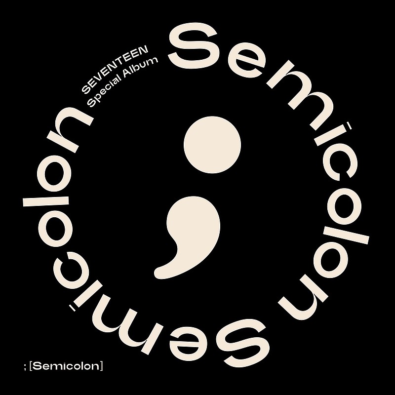 This cover image released by Pledis Entertainment shows "Semicolon," a release by Seventeen. (Pledis Entertainment via AP)