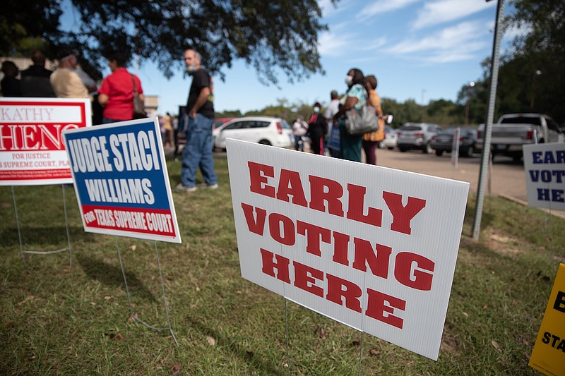 Texas-side early voting begins Oct. 13 at the Southwest Center on West Seventh Street. It began Monday for Arkansas.