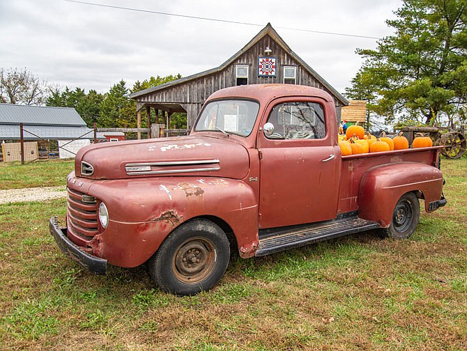 This Ford F1 is just one of many unique decorations on display Saturday at Westphalia Trading Co.'s Spooktacular.  