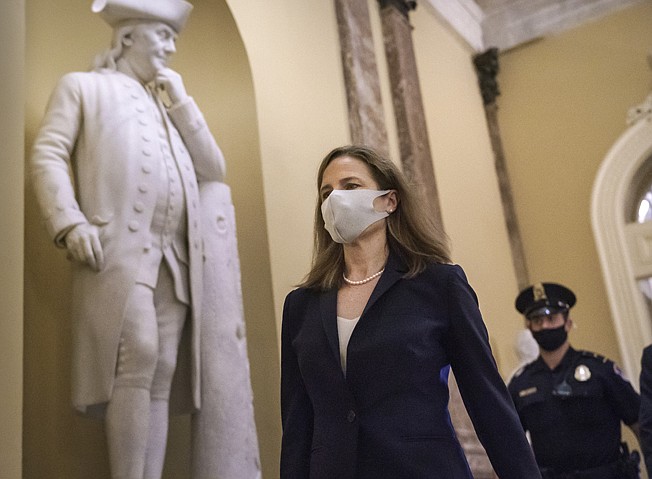 Senate Republicans voted overwhelmingly Sunday to advance Supreme Court nominee Amy Coney Barrett toward final confirmation despite Democratic objections, just over a week before the presidential election.
