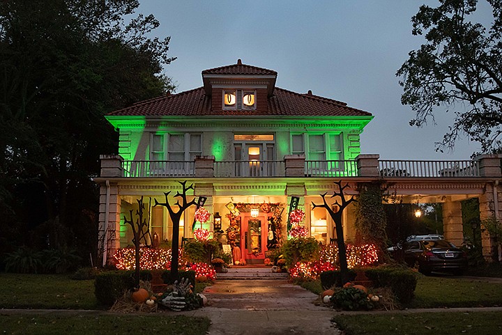 A house on the 2600 block of Wood Street in Texarkana, Texas, is decorated Monday, October 26, 2020, for Halloween, which is this weekend. Staff photos by Kelsi Brinkmeyer
