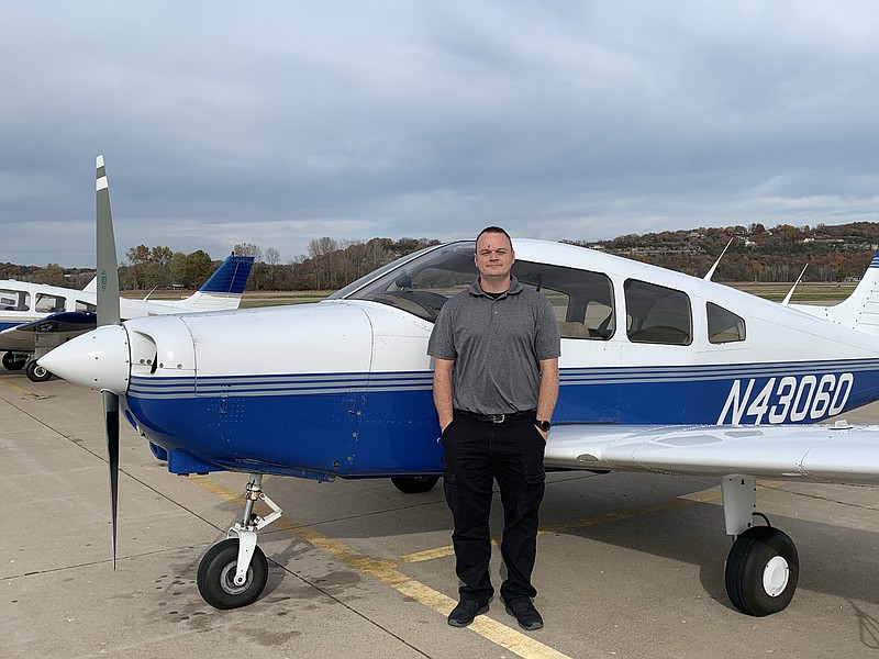 <p>Emily Cole/News Tribune</p><p>Airport Manager Eric Bowers learned how to fly and earned his pilot’s license at Jefferson City Memorial Airport using planes like the one pictured.</p>