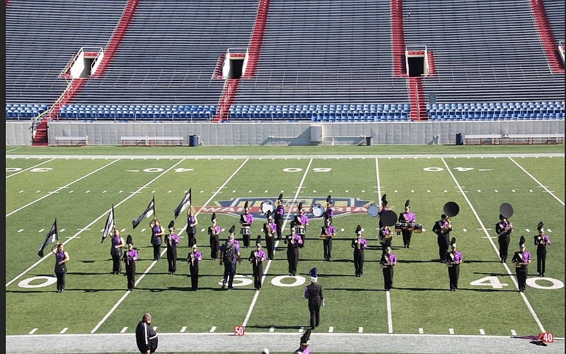 Fouke High School Band performs at the 2020 State Marching Band Contest. (Photo courtesy of Diane Lafayette)
