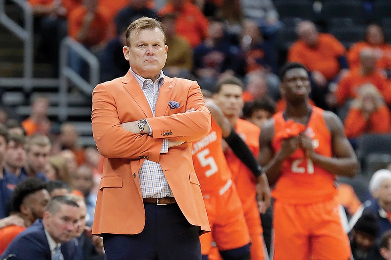 In this Dec. 21, 2019, file photo, Illinois coach Brad Underwood watches his team play Missouri in St. Louis.