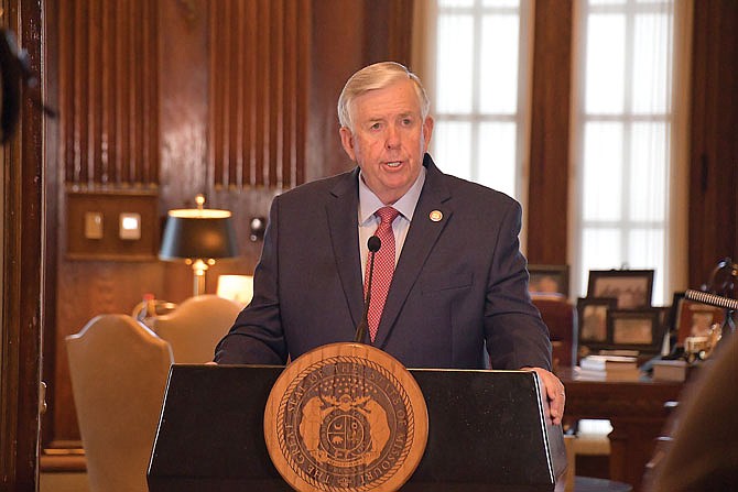 Gov. Mike Parson said the move to loosen quarantine policy was one to promote sustainability in the months ahead to keep as many students attending in-person learning as possible.
