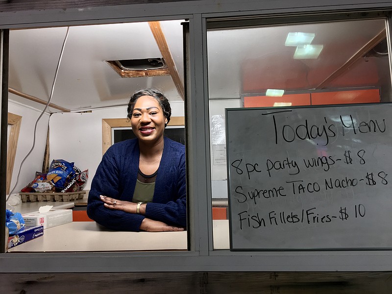 Shameka Price opened her first business, Choose Me Cuisine food truck, last month. Located at 807 Stadium Blvd., Choose Me Cuisine serves American cuisines like chicken wings, taco nachos and fish fillets. Nicole Roberts/News Tribune