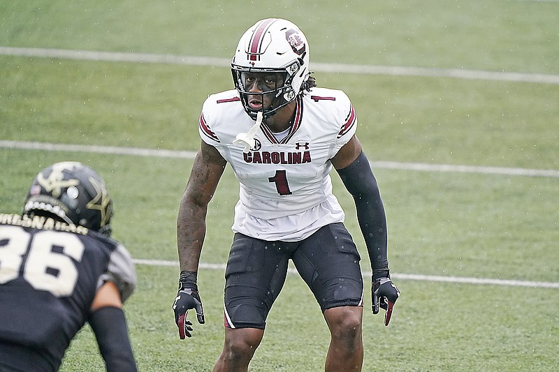 South Carolina defensive back Jaycee Horn plays against Vanderbilt in the first half of a game last month in Nashville, Tenn.