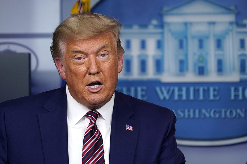 President Donald Trump speaks during a news conference in the briefing room at the White House in Washington, Friday, Nov. 20, 2020. (AP Photo/Susan Walsh)