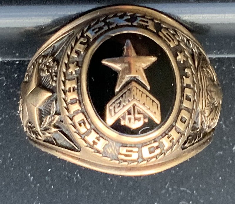 Charlie Cole's Texas High graduation ring was stolen in 1966, two weeks after he received it. It made its way back to him this month after being found years ago in Maryland. (Submitted photo)