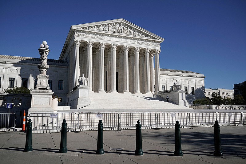 In this Nov. 4, 2020 photo, The Supreme Court in Washington. (AP Photo/J. Scott Applewhite)