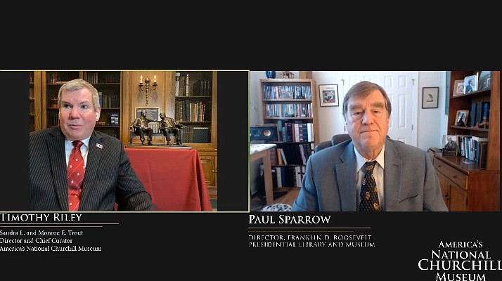 The National Churchill Museum hosted a webinar featuring Franklin D. Roosevelt Presidential Library Director Paul Sparrow.