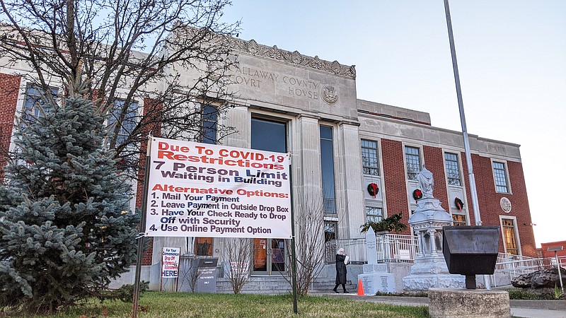 Callaway County assessment forms and tax payments may be deposited in the secure drop-box outside the county courthouse in Fulton.