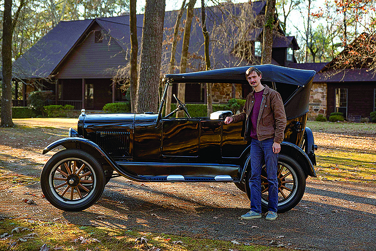 Joey Wilson and his fully restored 1926 Model T Terrain Car are shown in front of his home in Texarkana, Arkansas, on Monday.