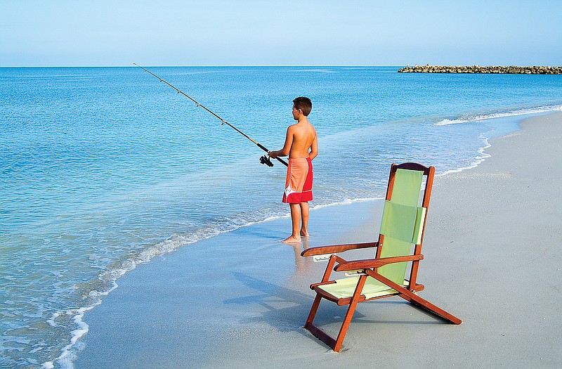 Beach fishing at Sanibel Island in Florida is a great way to spend time in the outdoors during winter.